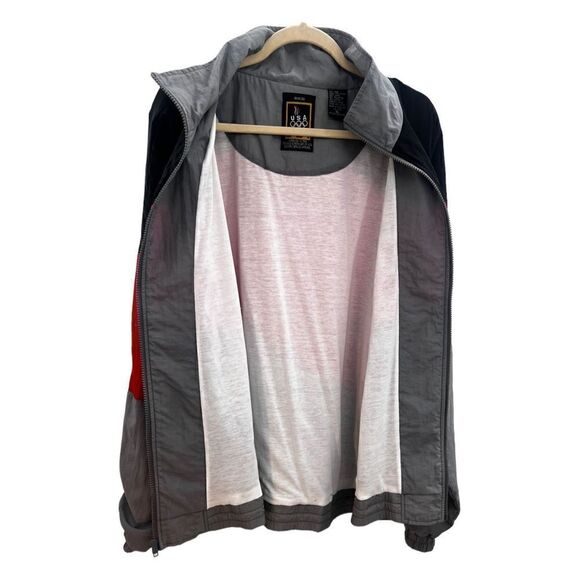 Men’s Vintage Throwback JcPenney Olympics Full Zip Nylon Windbreaker Jacket xl - Picture 4 of 11